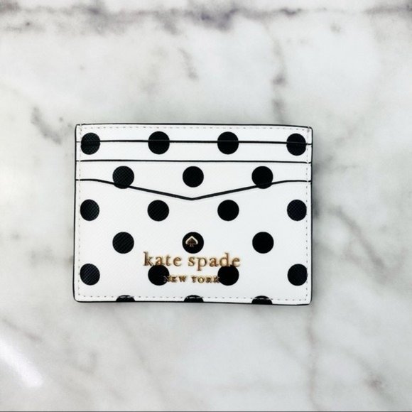 kate spade Handbags - Kate Spade Polka Dot Slim Cardholder Wallet